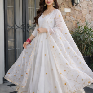 Ivory & Gold Pichwai Embroidered Sherwani Set