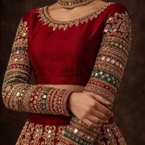 Royal Ruby Embroidered Designer Blouse